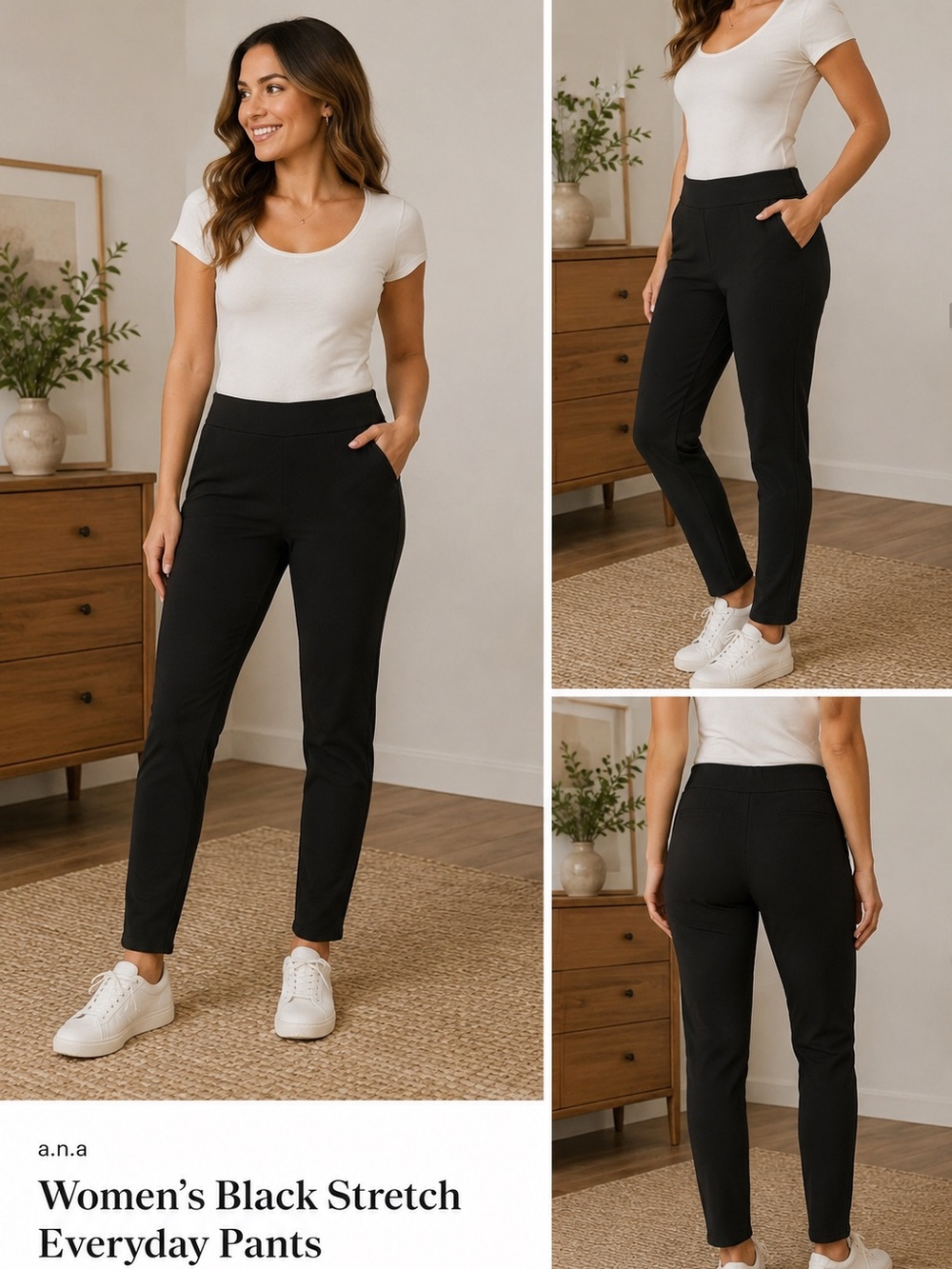 Women’s Black Stretch Everyday Pants